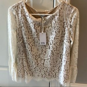 Rose and Olive lace bell sleeve top